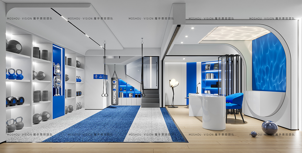 梦幻蓝直播间（图ZMjk1NDIzOTky） - 商业空间设计 - 站酷设计师魔手表现工作室原创素材 - 站酷ZCOOL