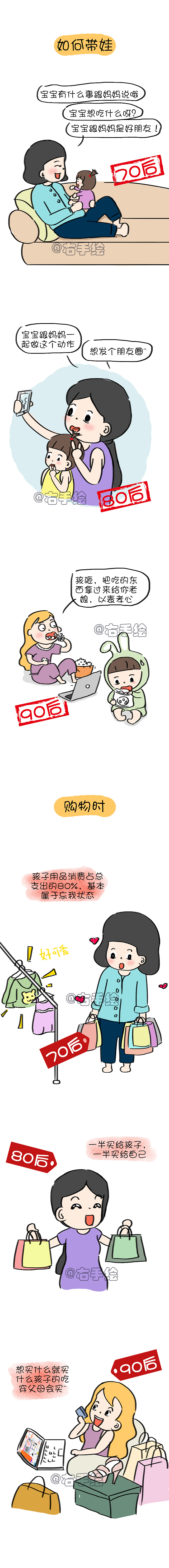 70 80 90后妈咪的区别!!