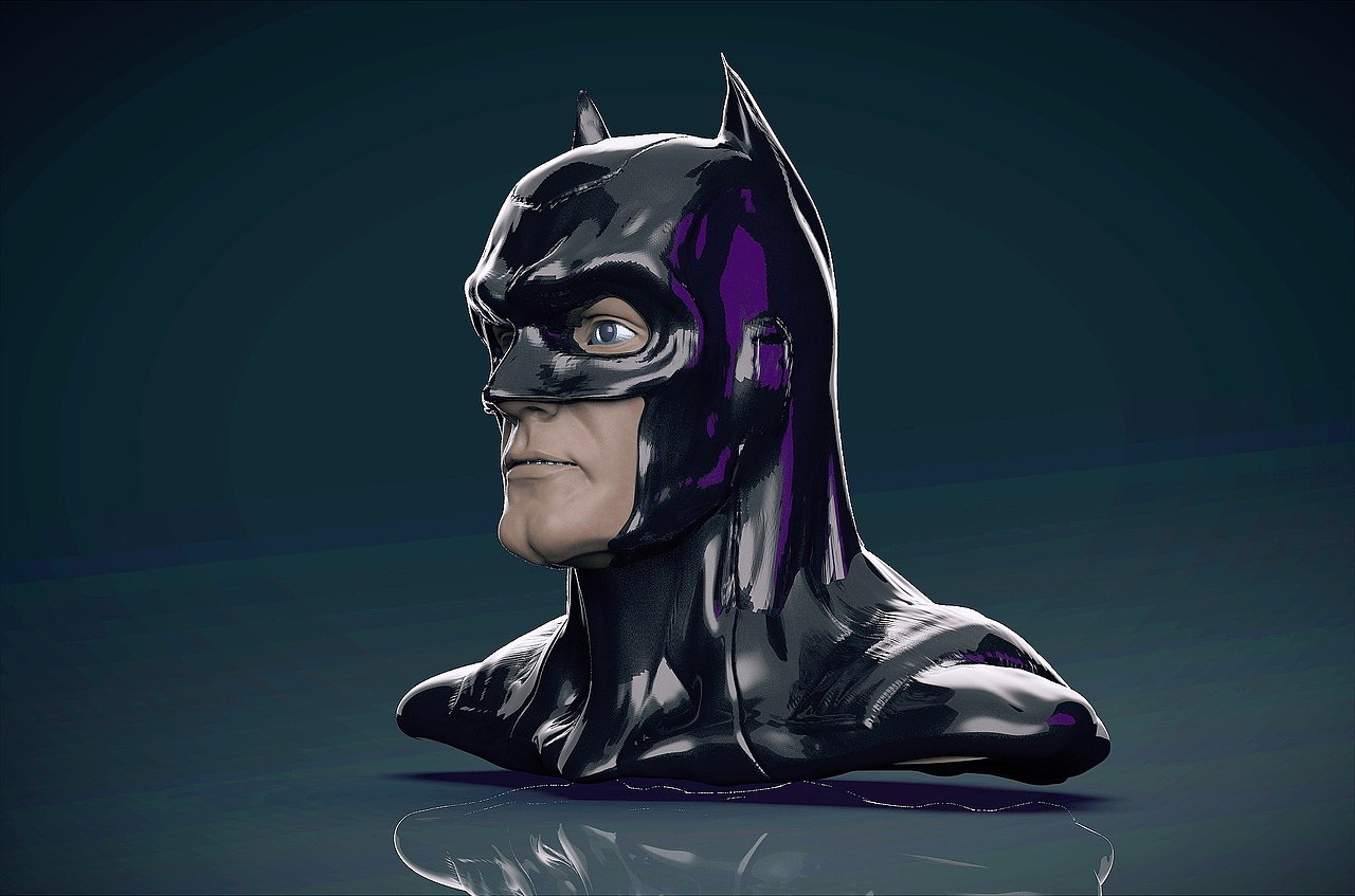 蝙蝠侠头像雕塑