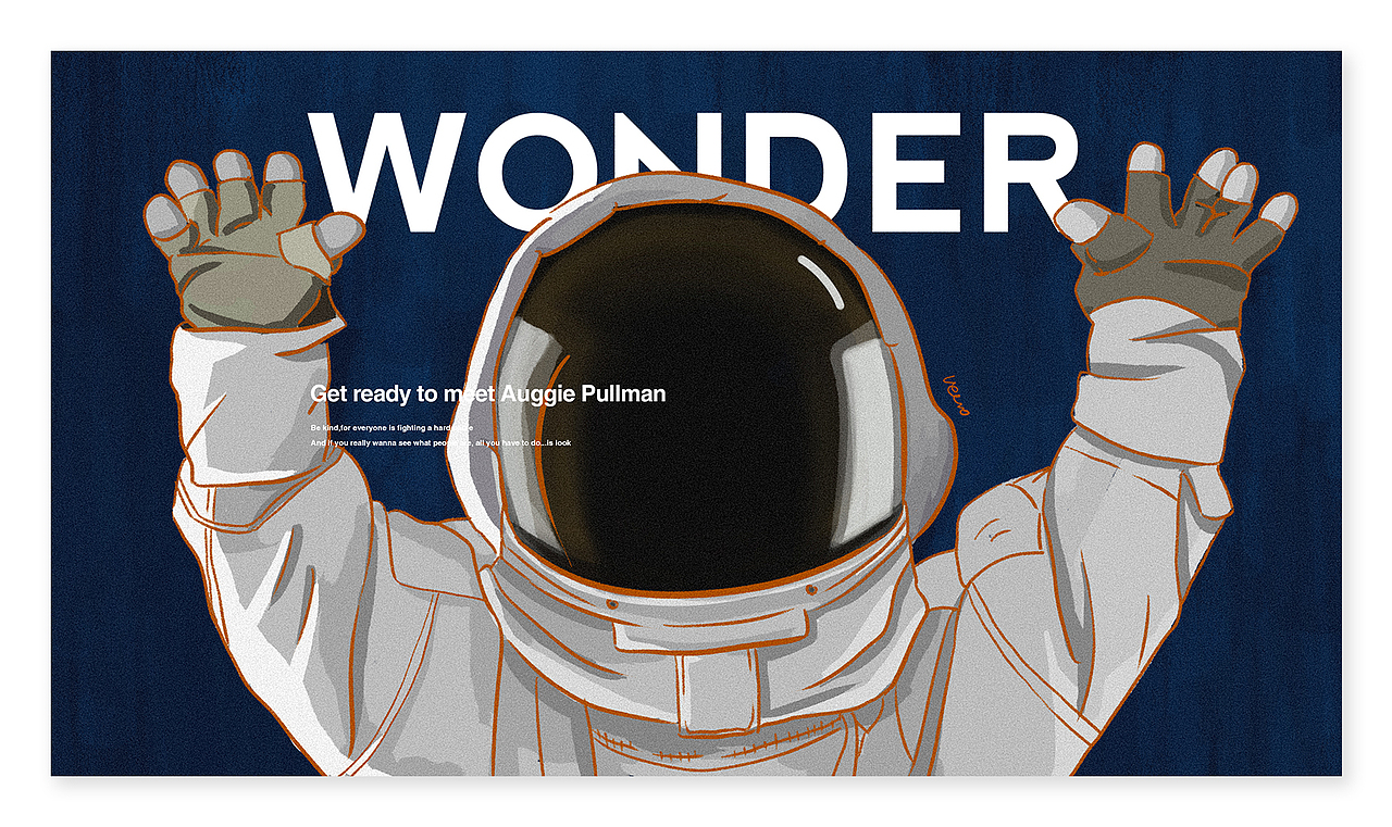 wonder(电影《奇迹男孩》)练习小插画