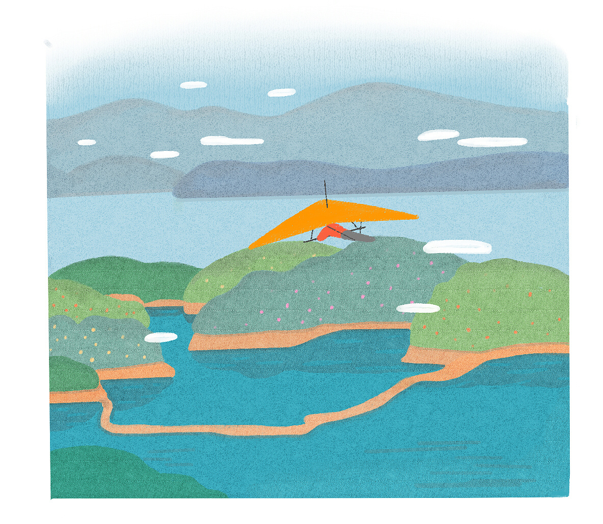 鲸过杭州《声音旅行笔记》笔记本成品 内页插画(二)