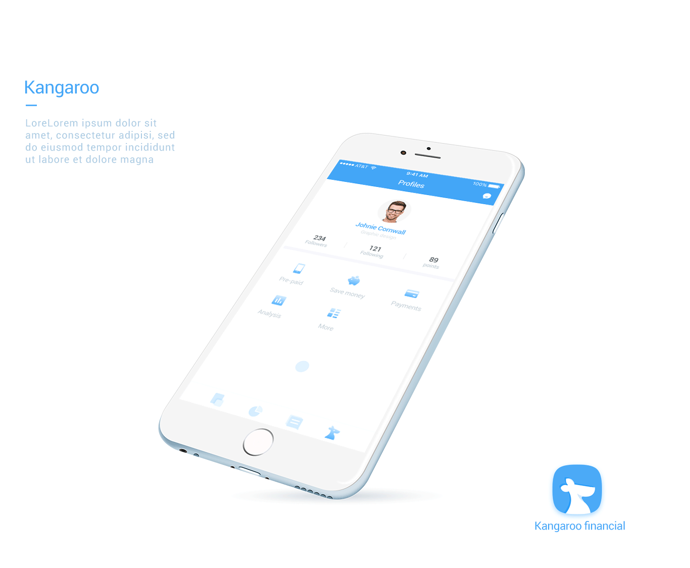 袋鼠理财-Kangaroo financial（图ZNzEzNDM3MjA=） - APP界面 - 站酷设计师sHenni原创素材 - 站酷ZCOOL