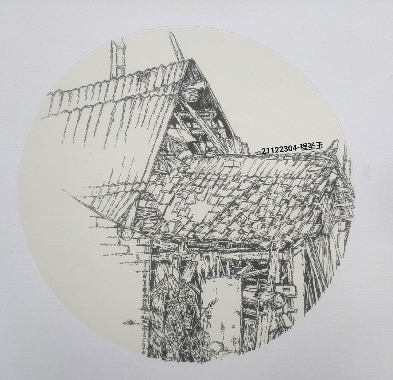 手绘(黑白装饰画,速写)