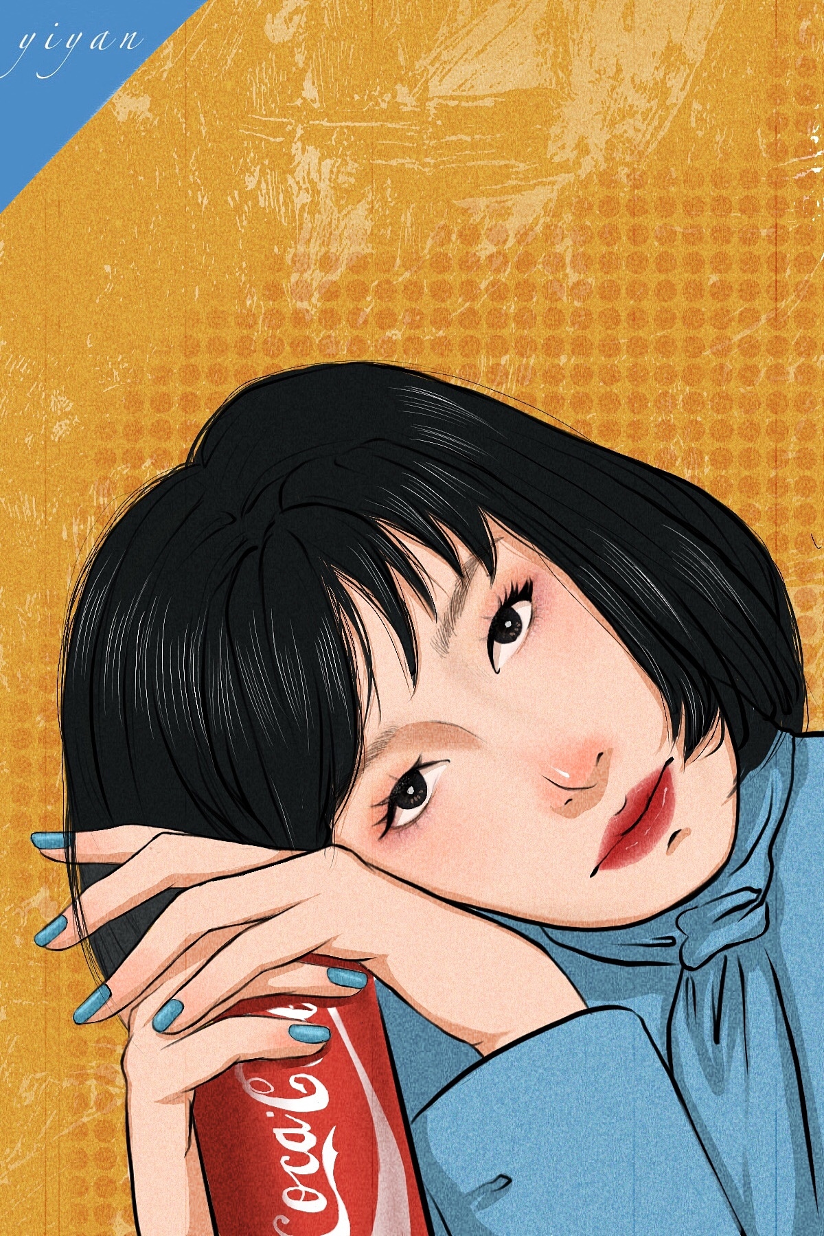 插画 | 短发女孩