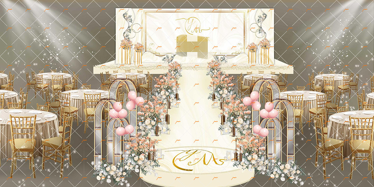 香槟色婚礼（图ZMjIzNTAzNDEy） - 其他空间 - 站酷设计师巨蟹小叔叔原创素材 - 站酷ZCOOL