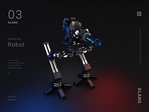 巨炮机械——小狼C4D