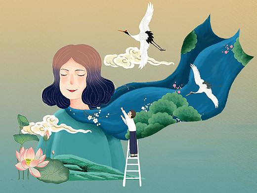 母亲节（个人主页-ZMzc0MTAzMjg=） - 商业插画 - 站酷设计师一只兔子_14228原创素材 - 站酷ZCOOL