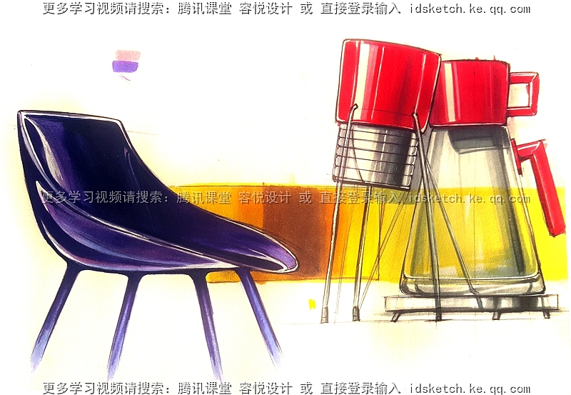 工业设计产品设计汽车设计马克笔手绘工业设计考研手绘