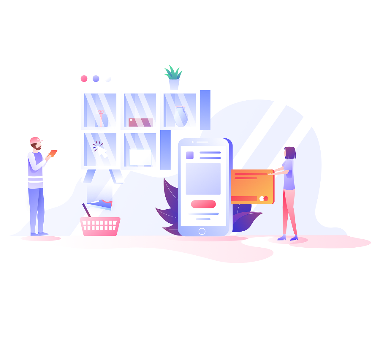 电商扁平插画#商业插画