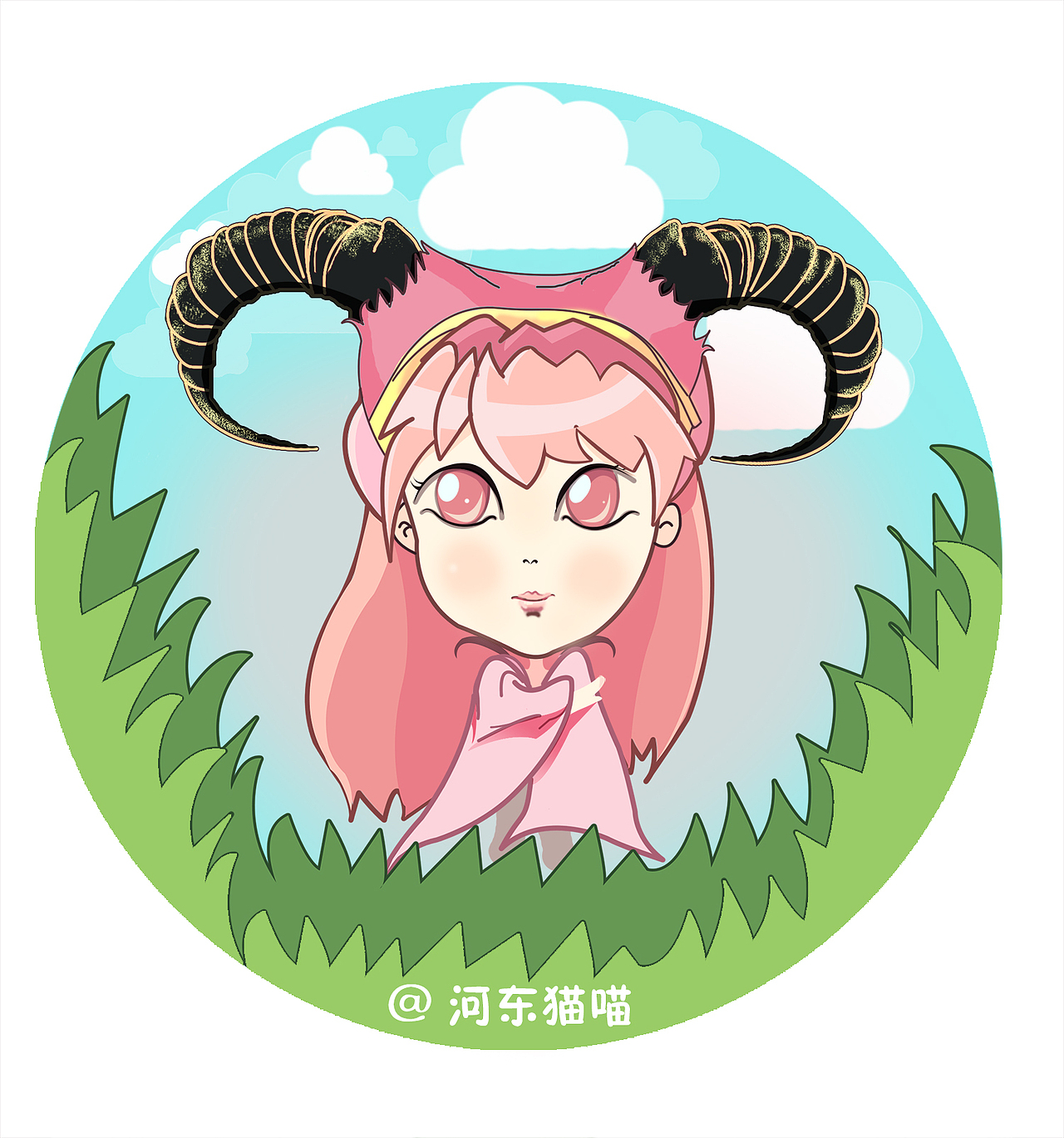 羊年新头像（图ZMjM2MDY5NDg=） - 创作习作 - 站酷设计师河东猫喵原创素材 - 站酷ZCOOL
