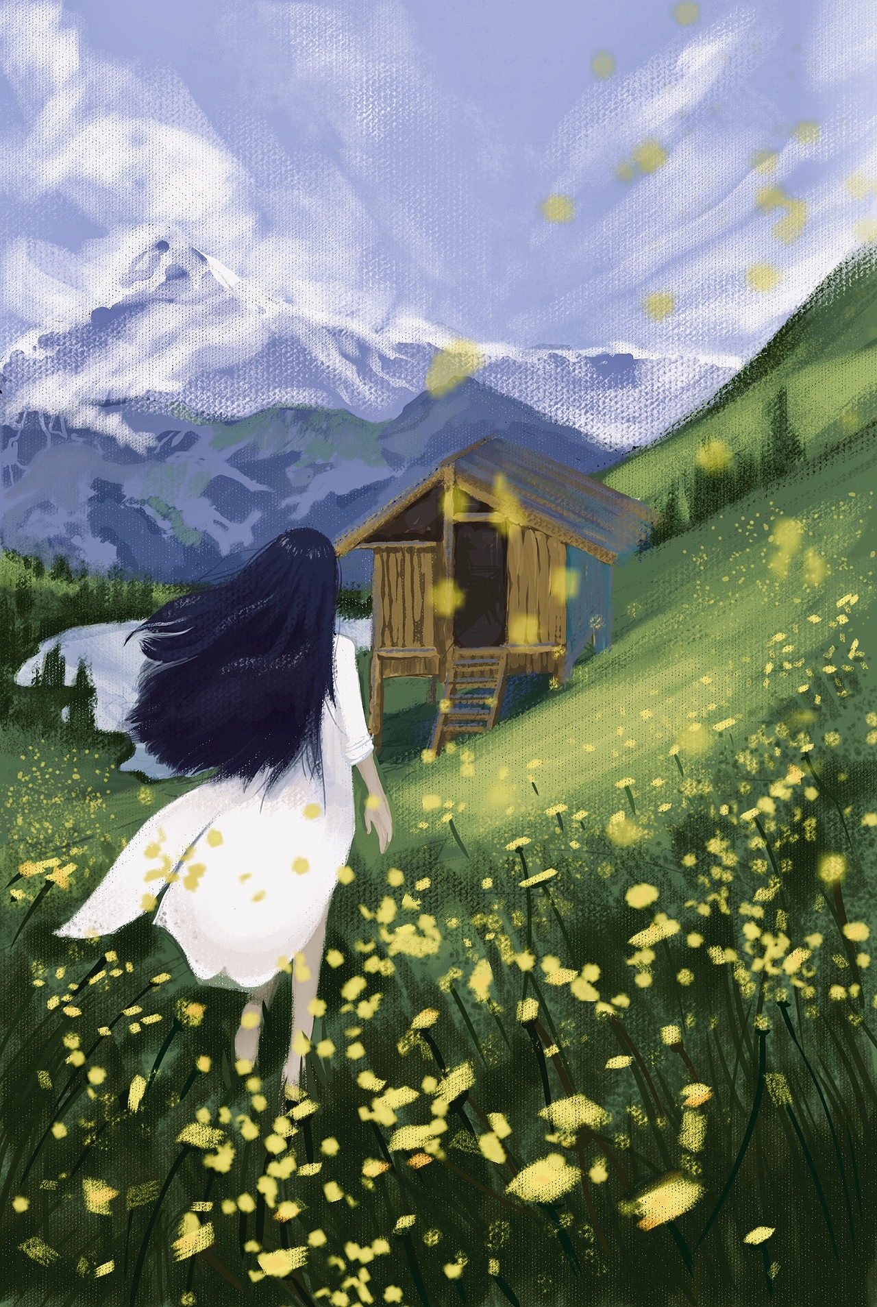 王小波-《黄金时代》插画习作·原画·概念设计（图ZMTkyMzQyMTk2） - 创作习作 - 站酷设计师郭蒹Gale原创素材 - 站酷ZCOOL