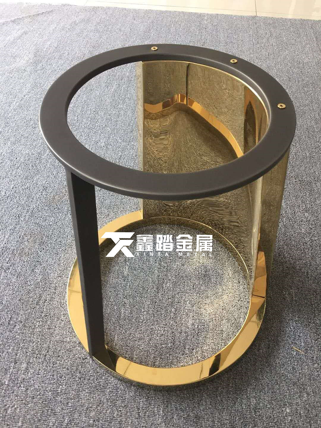 星级酒店大堂创意不锈钢茶几桌脚 镜面钛金不锈钢茶几