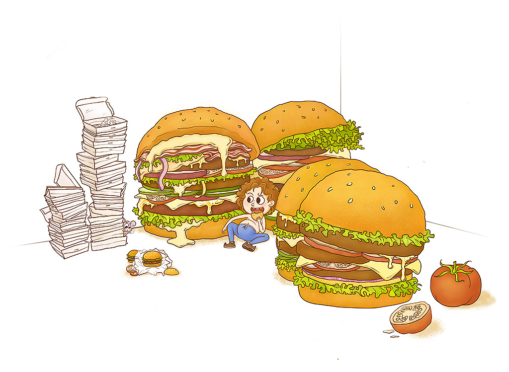 餐厅汉堡王动漫图片图片