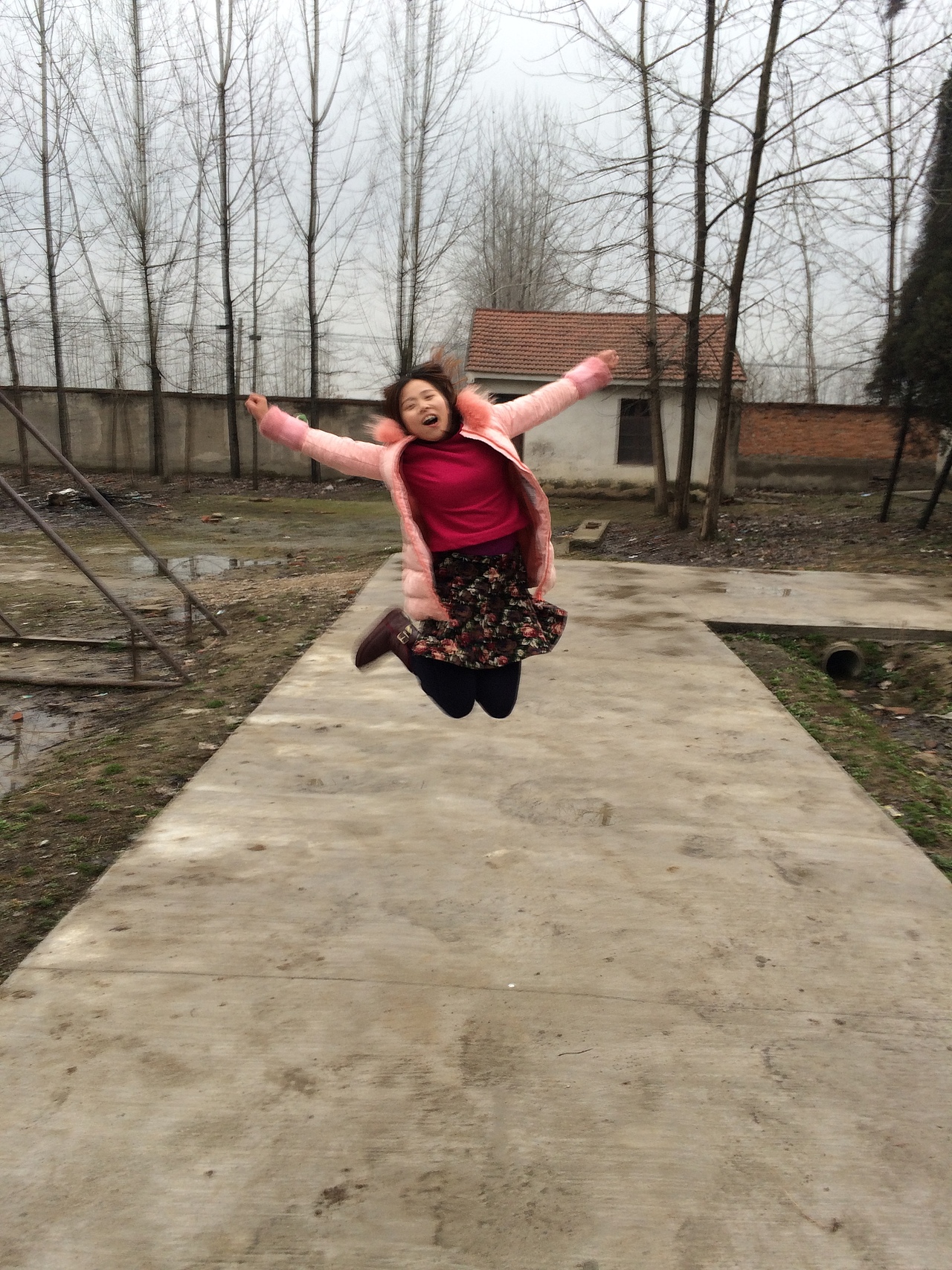 回家学校太兴奋了……