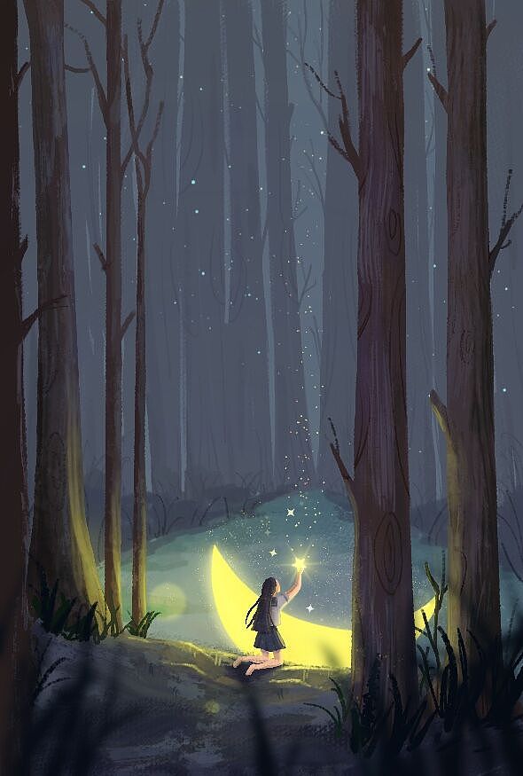 一个一个伸手摘星的人