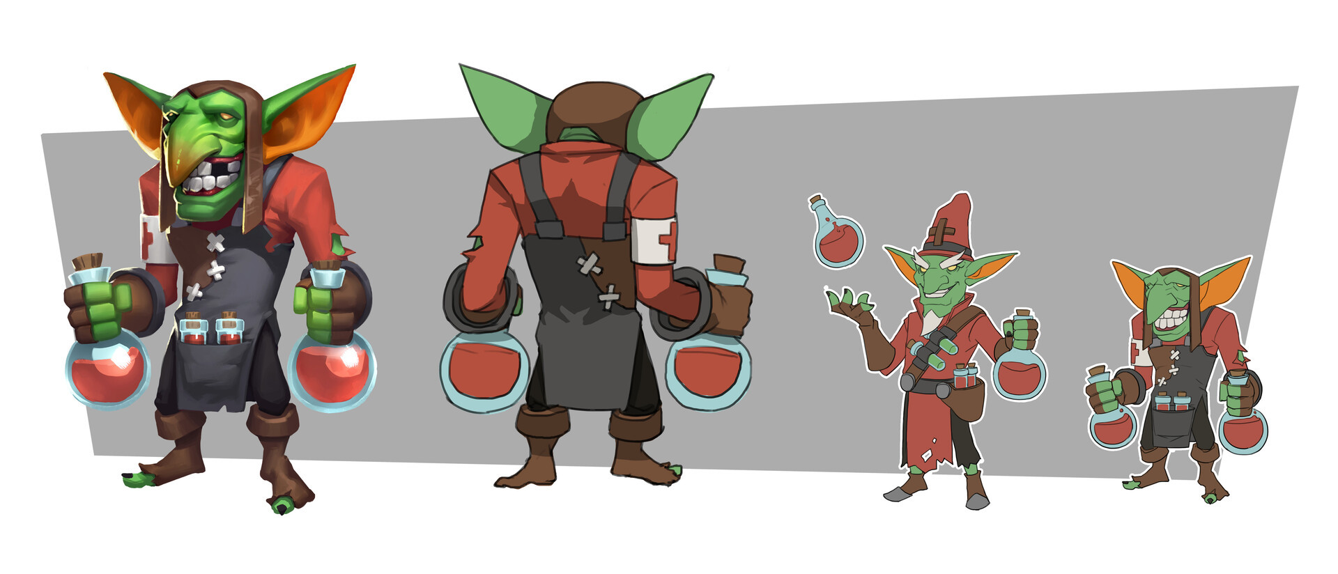 一组哥布林设计|插画|游戏原画|林贱贱 - 原创作品 - 站酷 (zcool)