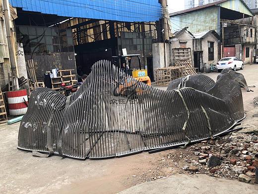 售楼处不锈钢假山雕塑设计 -众钰园林雕塑