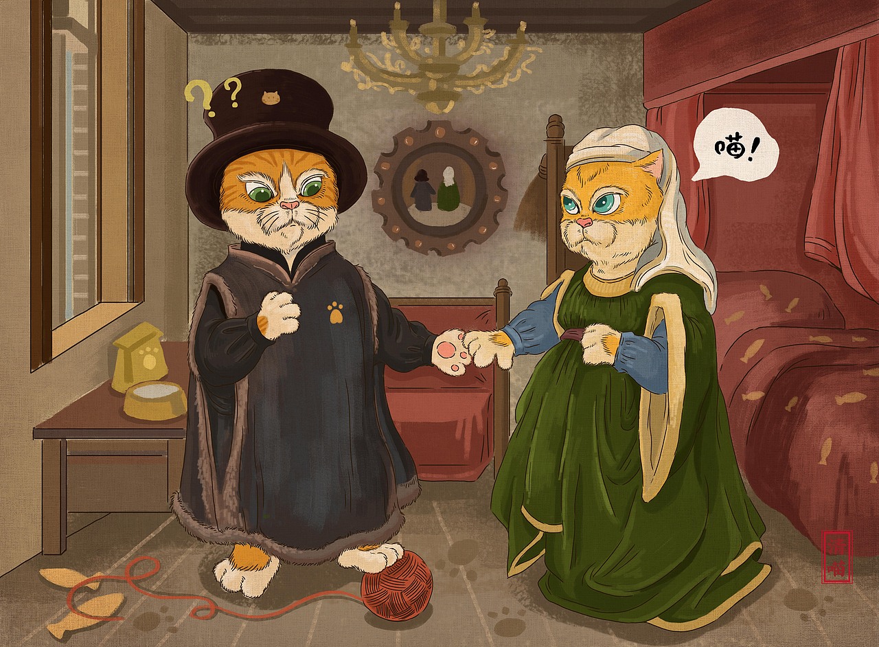 世界名画系列（图ZMTQ4OTQ1MzQ0） - 商业插画 - 站酷设计师清喵原创素材 - 站酷ZCOOL