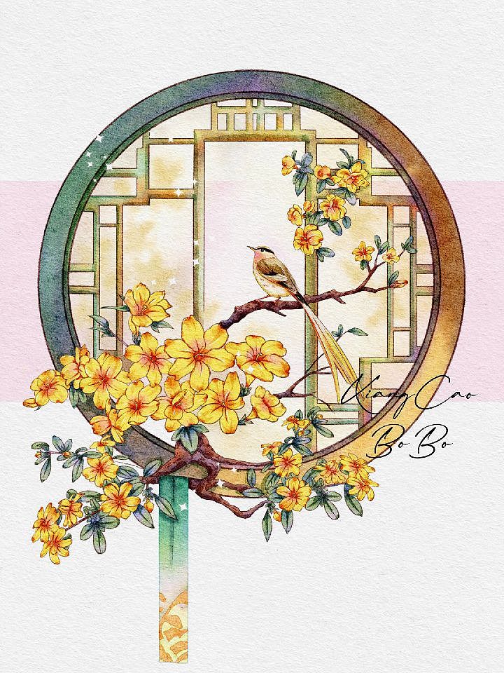 原创水彩插画九宫格/可授权