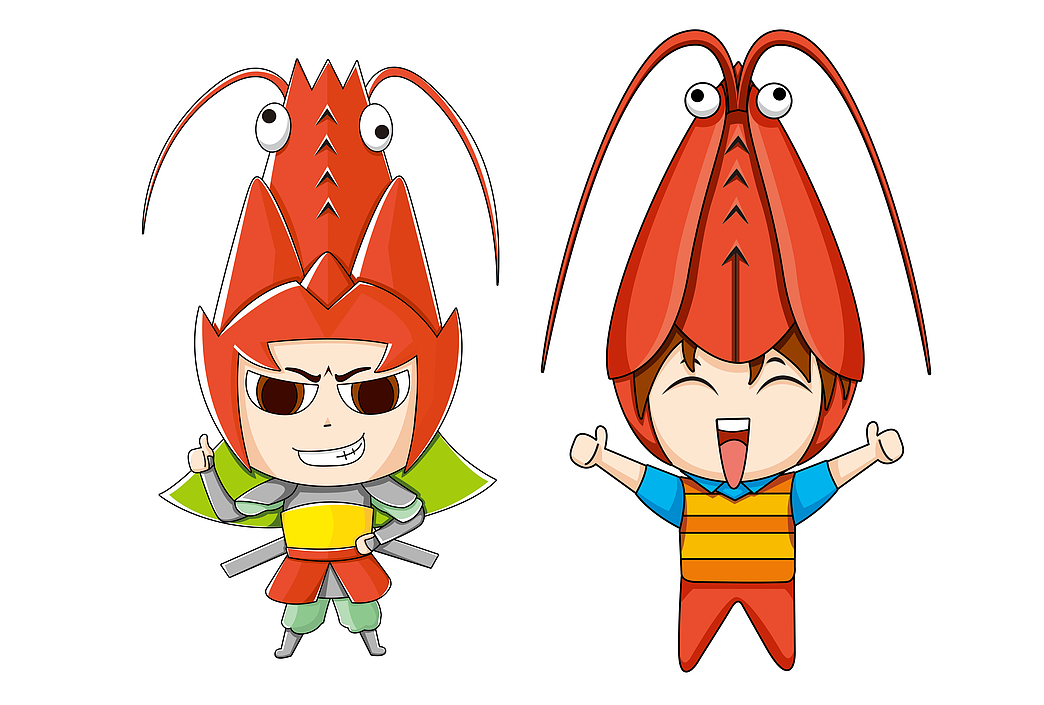 虾兵蟹将卡通人物设计