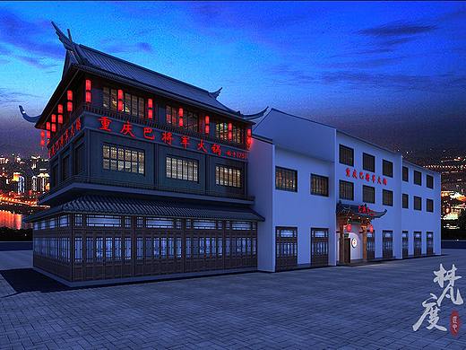 重庆巴将军火锅店装修/火锅设计装修/餐饮装修·梵度