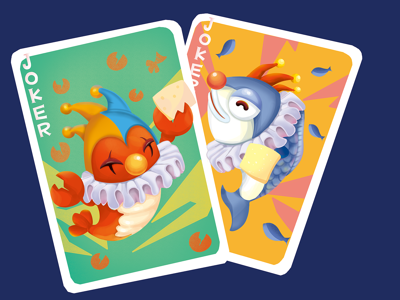 王炸 （虾+鳕鱼）（图ZMjg4ODc5NDQ0） - 商业插画 - 站酷设计师ad小老虎原创素材 - 站酷ZCOOL