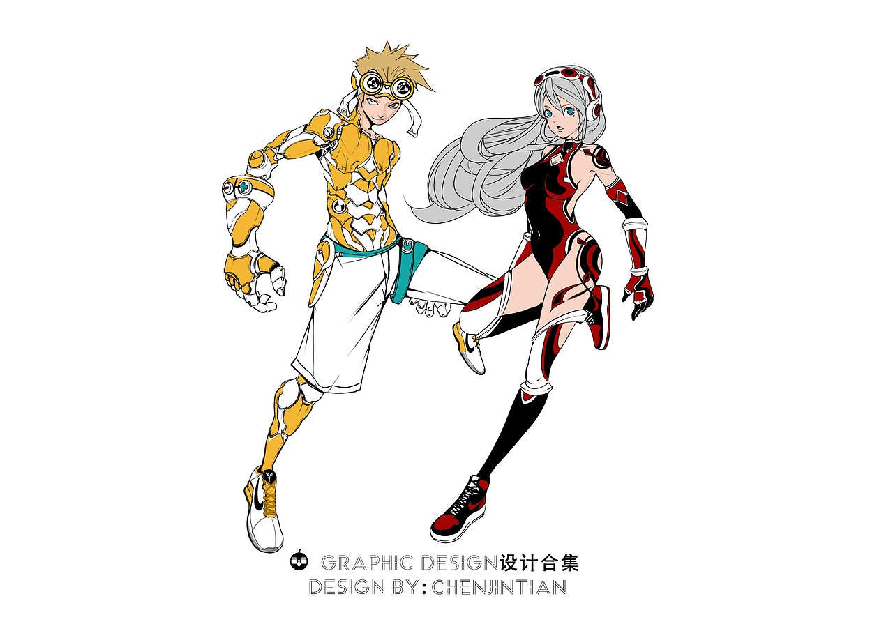 人物插画风格练习（图ZMTE5NTU4NjQ4） - 其他动漫 - 站酷设计师肥仔添叔原创素材 - 站酷ZCOOL