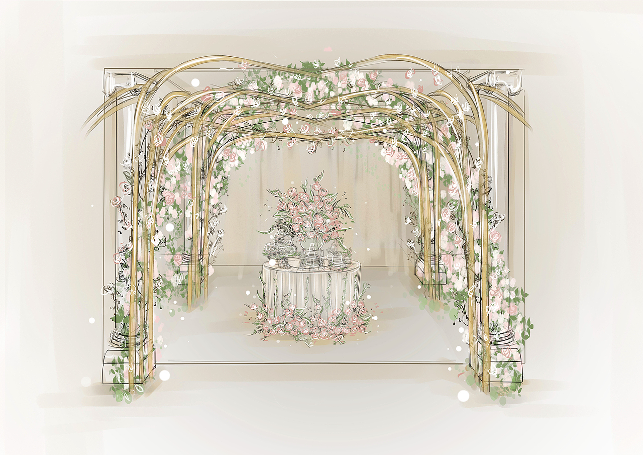 Wedding-梦幻婚礼设计手绘（图ZMTc2NzQ1MDcy） - 其他空间 - 站酷设计师水圆西西子原创素材 - 站酷ZCOOL