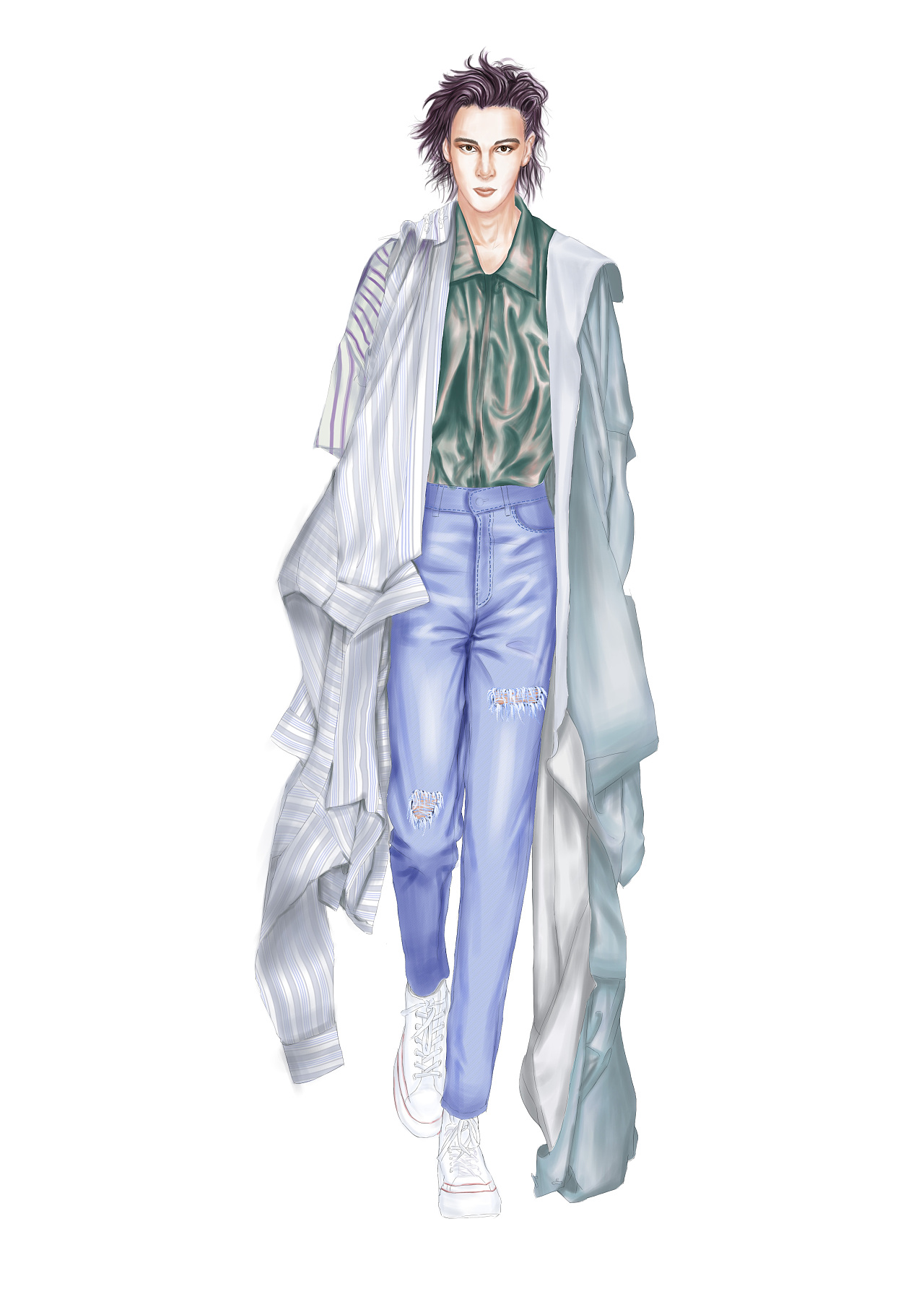 服装效果图|插画|商业插画|yololx - 原创作品 - 站酷 (zcool)