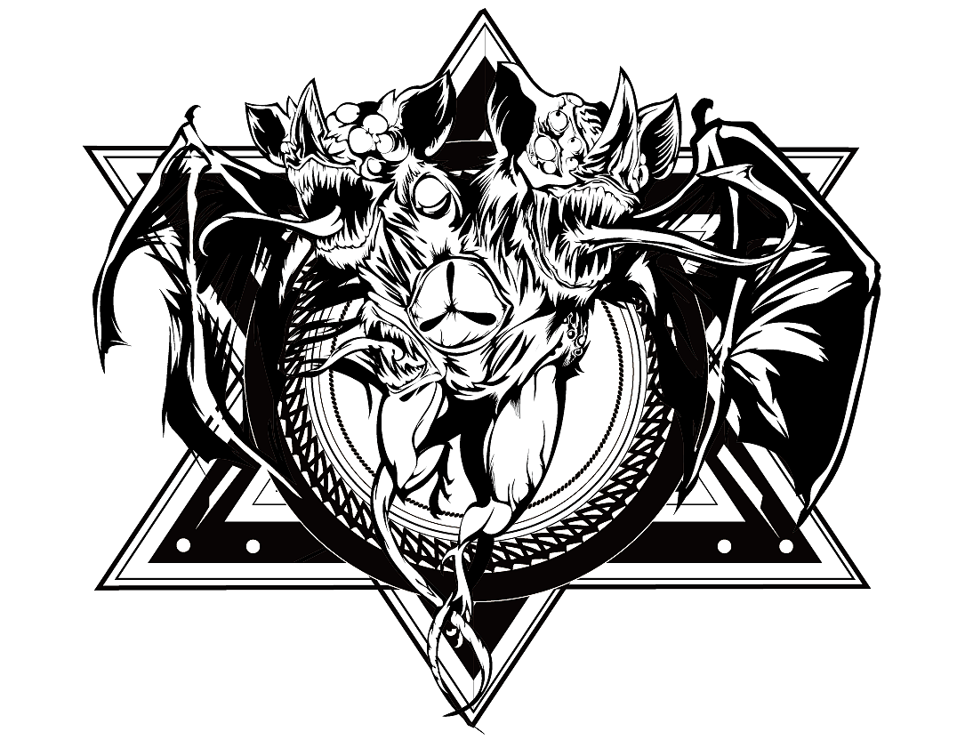 勒杰赫斯(奈亚拉托提普) 表现为一只双头蝙蝠 此化身被长方体型的勒若