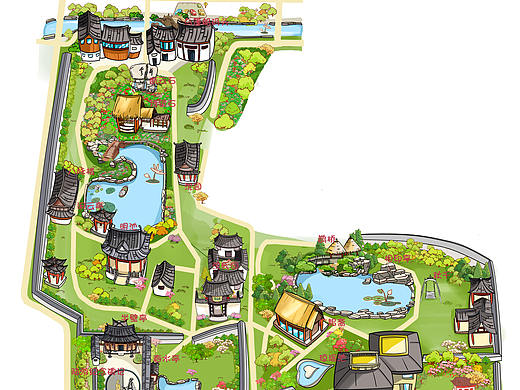 沈園旅游地圖繪制（個人主頁-ZMjY2OTQ0NjA=） - 商業(yè)插畫 - 站酷設計師Ann大洋原創(chuàng)素材 - 站酷ZCOOL