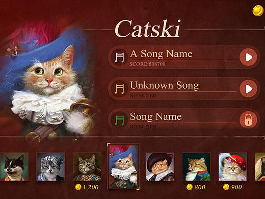喵咪钢琴师（个人主页-ZMjc2Mjk0ODg=） - 游戏UI - 站酷设计师Catski原创素材 - 站酷ZCOOL
