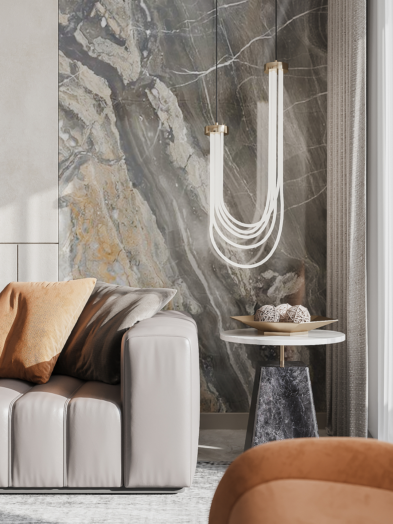 一套现代轻奢效果图