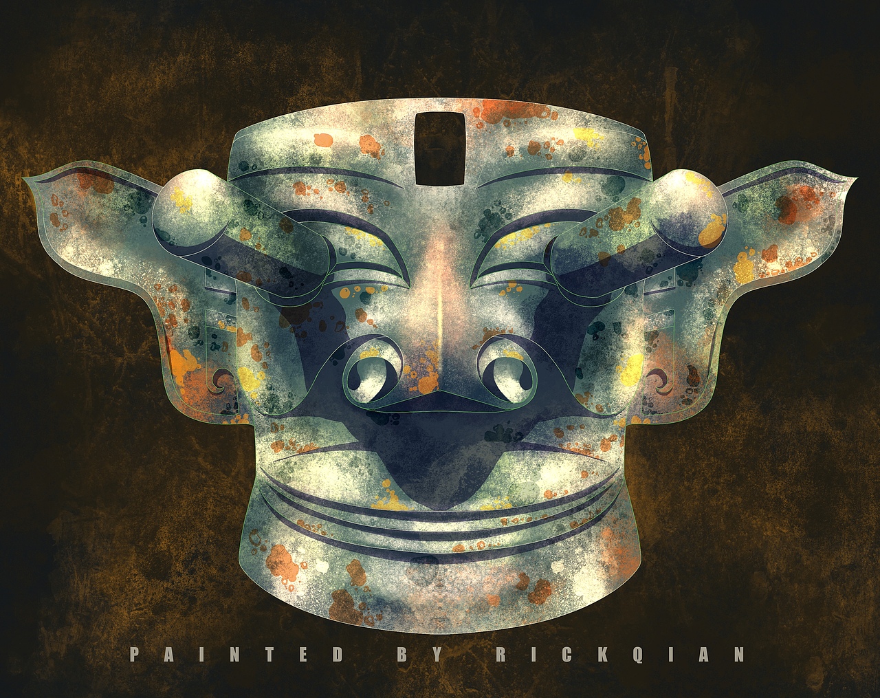 三星堆遗址青铜人像