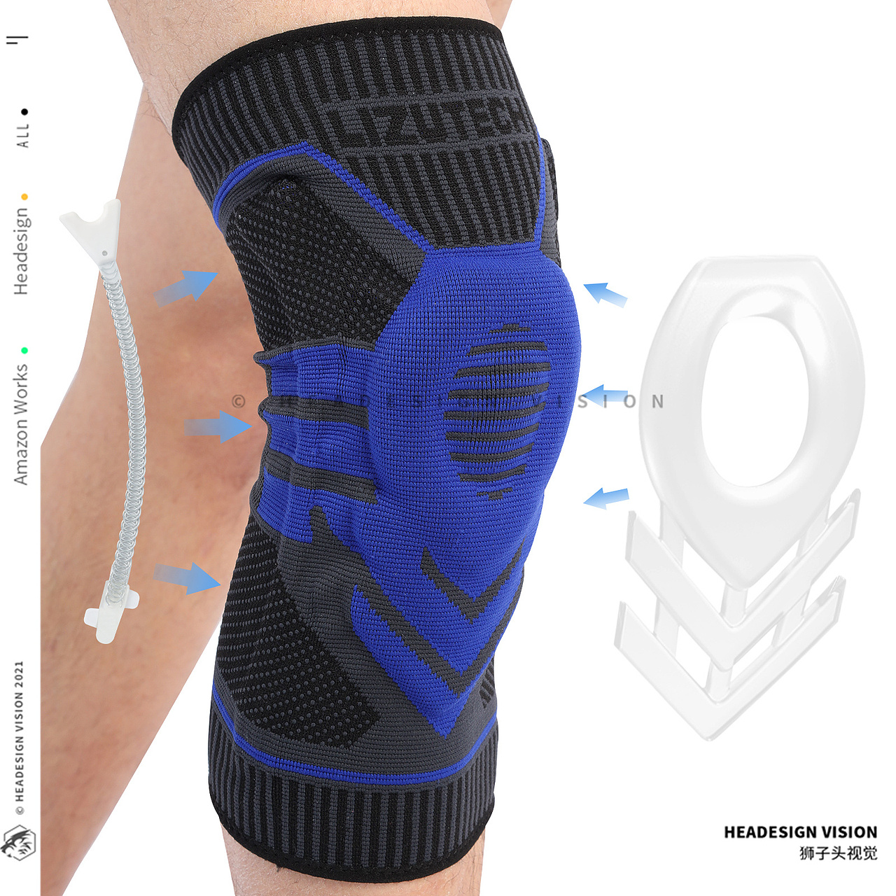 护膝产品拍摄_主图设计_A+页面设计-狮子头视觉