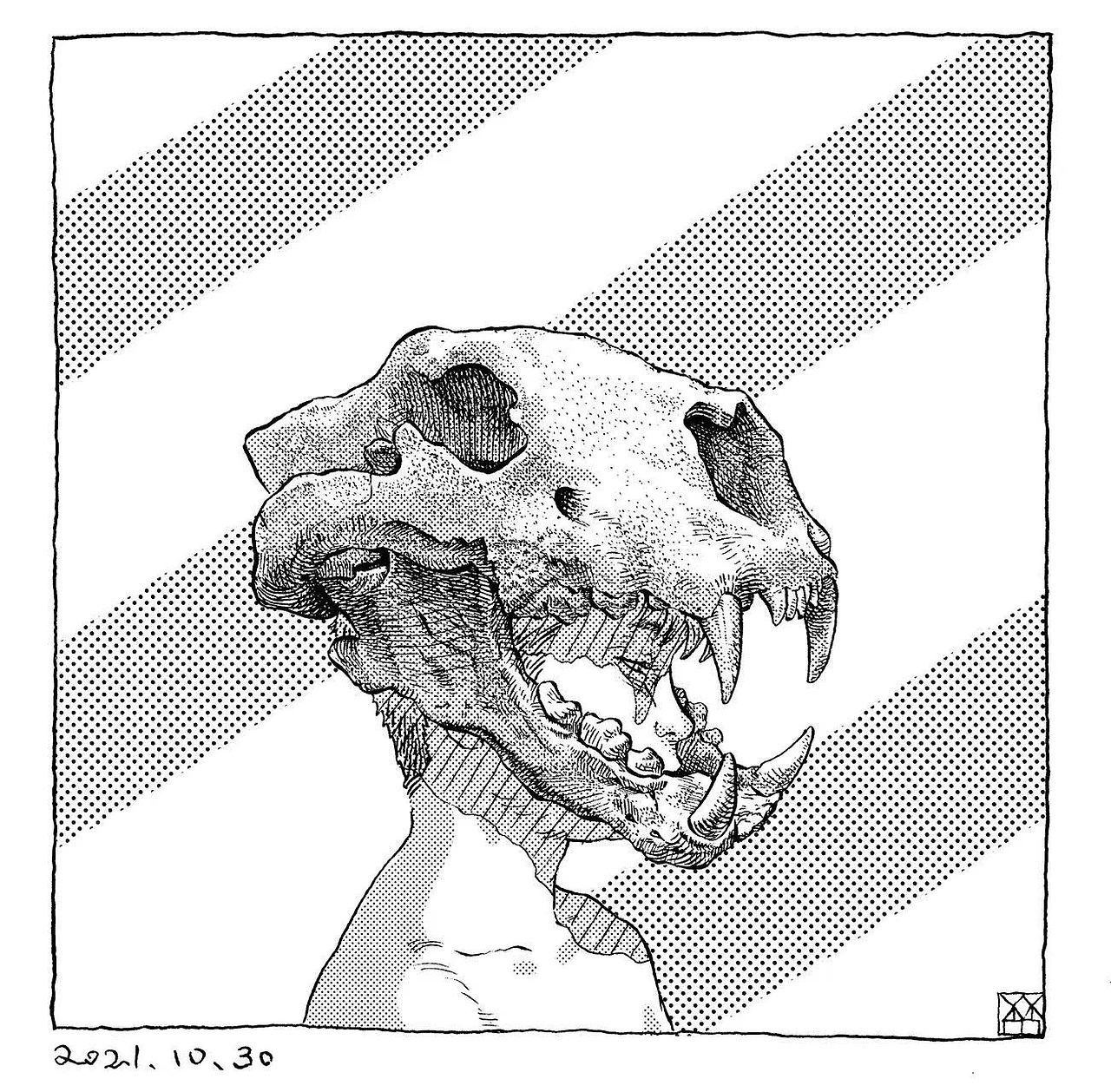 黑白插画创作练习（图ZMjgxNDU1NzIw） - 创作习作 - 站酷设计师李安朔原创素材 - 站酷ZCOOL