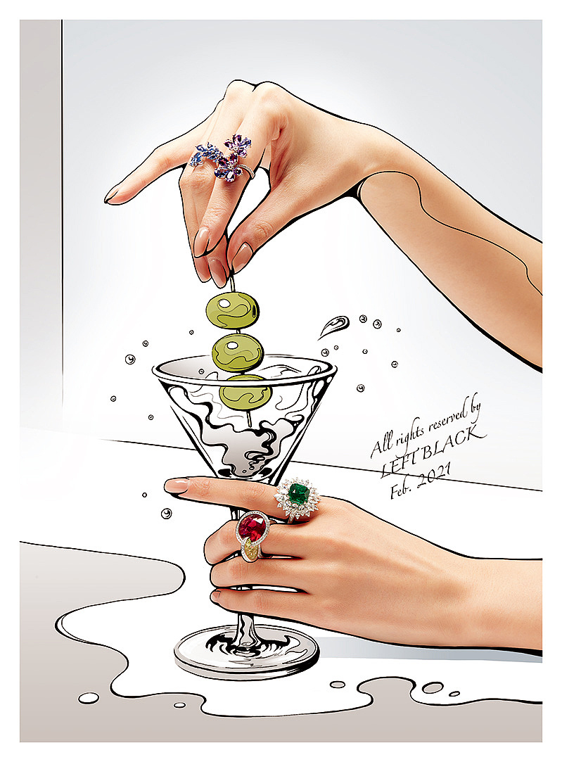 《instyle》珠宝广告插画|插画|商业插画|leftb - 原创作品 - 站酷 (z