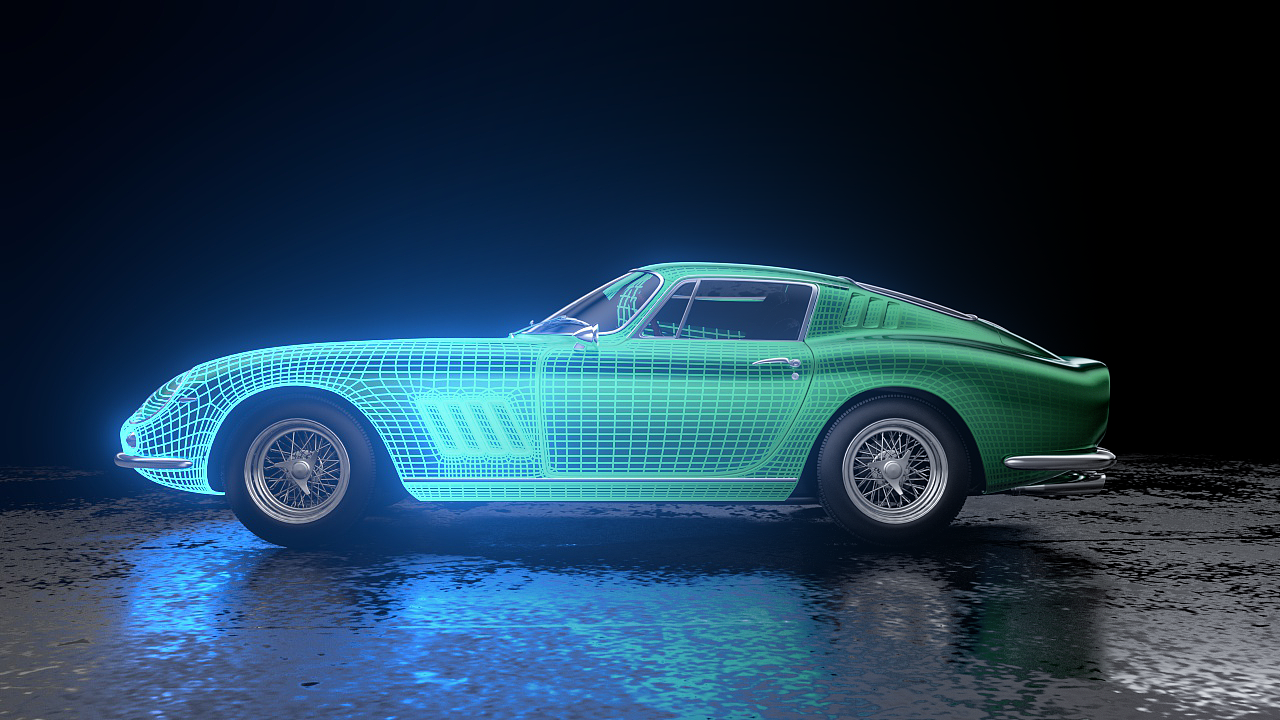 法拉利275GT渲染（图ZMjAxMzM2NDY0） - 机械/交通 - 站酷设计师咸鱼__原创素材 - 站酷ZCOOL