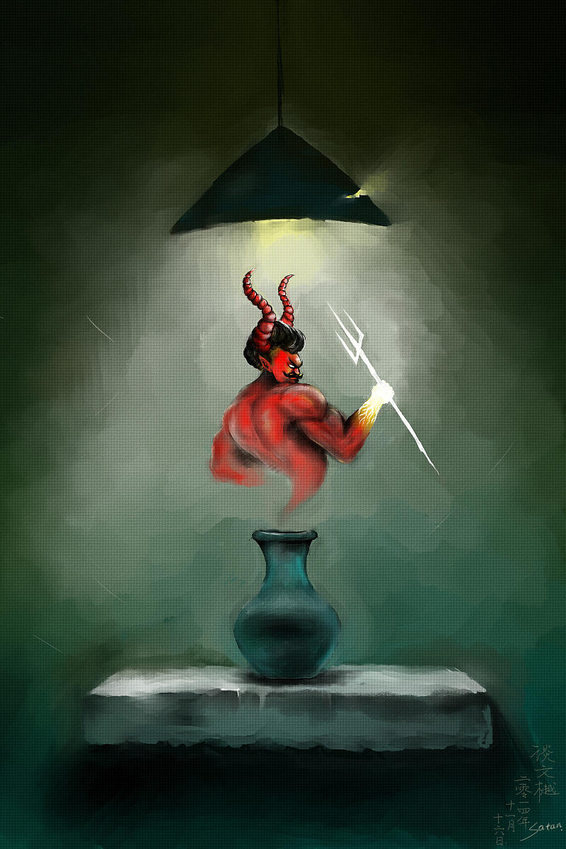 撒旦|插画|创作习作|lemontank_原创作品-站酷zcool