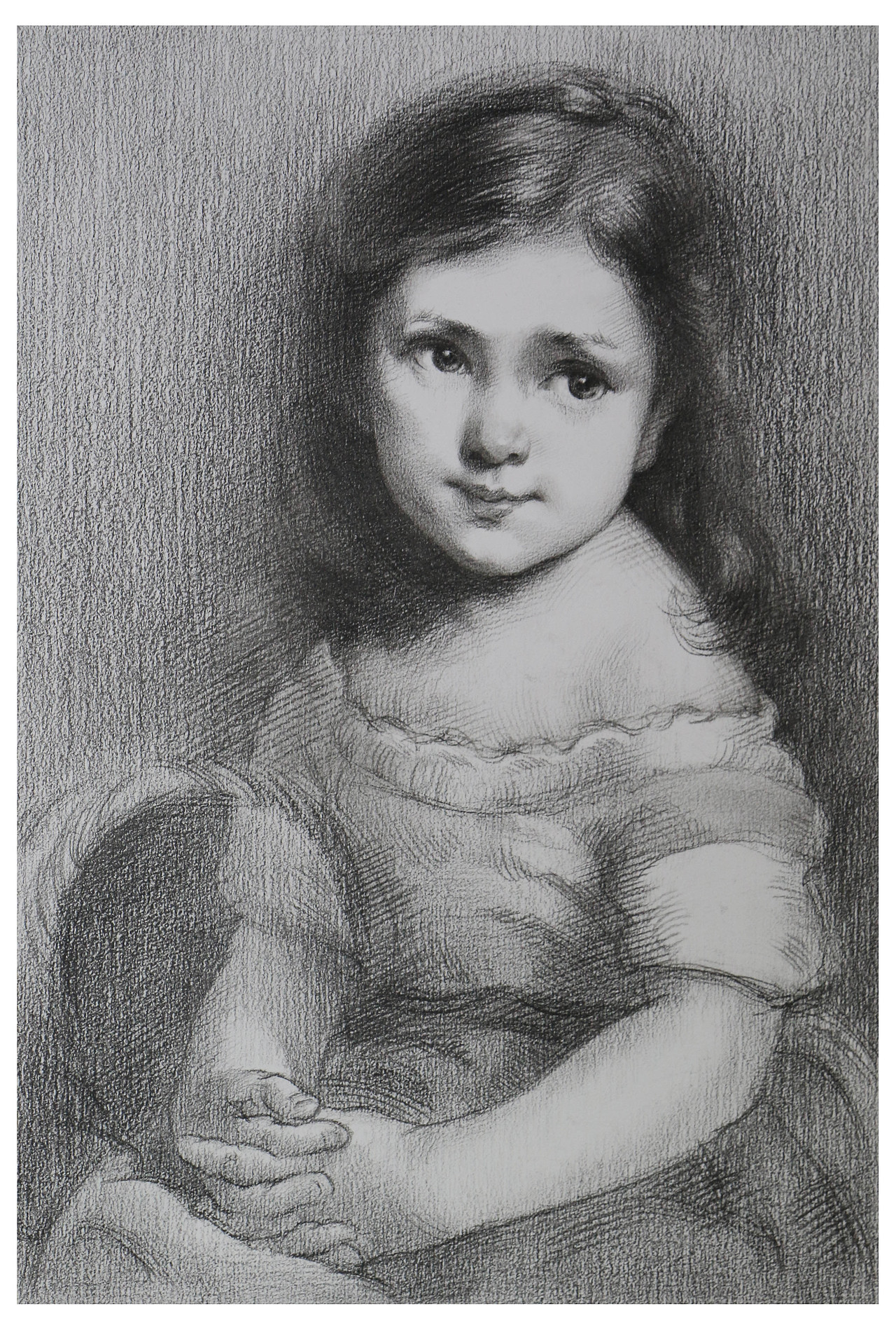 严冰《素描小女孩》（图ZMTM5NzMzMDk2） - 绘画 - 站酷设计师二水Art原创素材 - 站酷ZCOOL