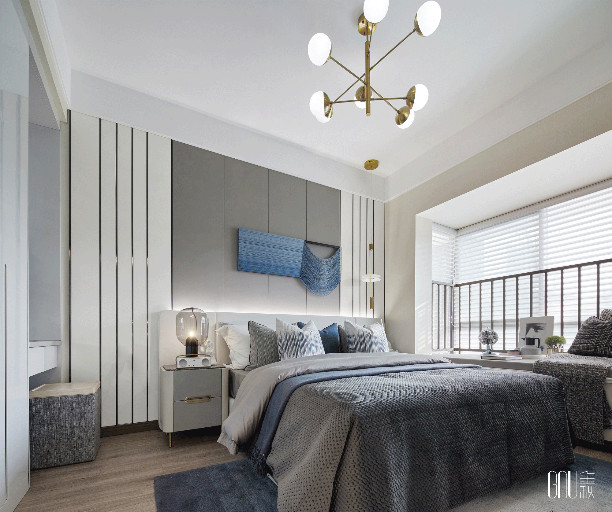 GNU设计 | 昆明万科城Ⅱ：入时牛仔蓝为摩登家居上色（图ZMTc2MjUwNTY0） - 家装设计 - 站酷设计师GNU金秋设计原创素材 - 站酷ZCOOL