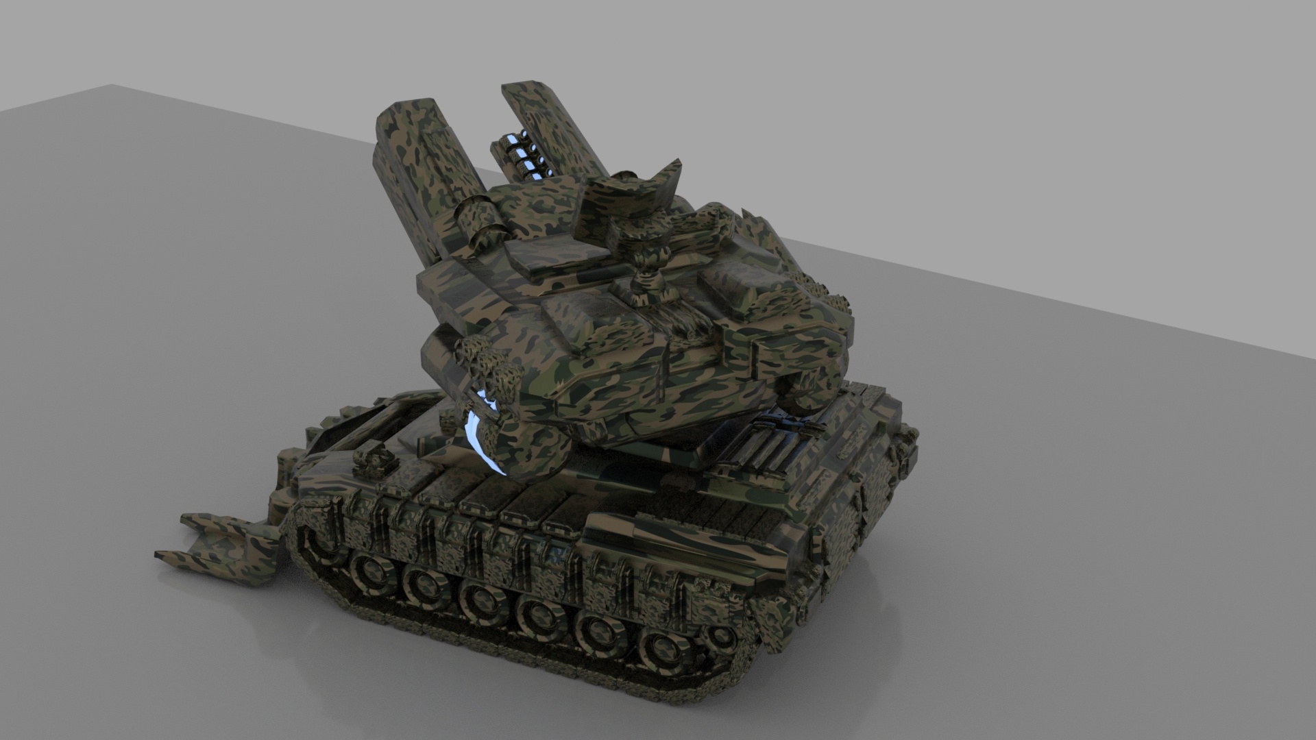 涂装集束炮坦克