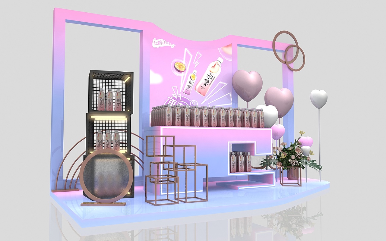 快销品dp点促销台效果图