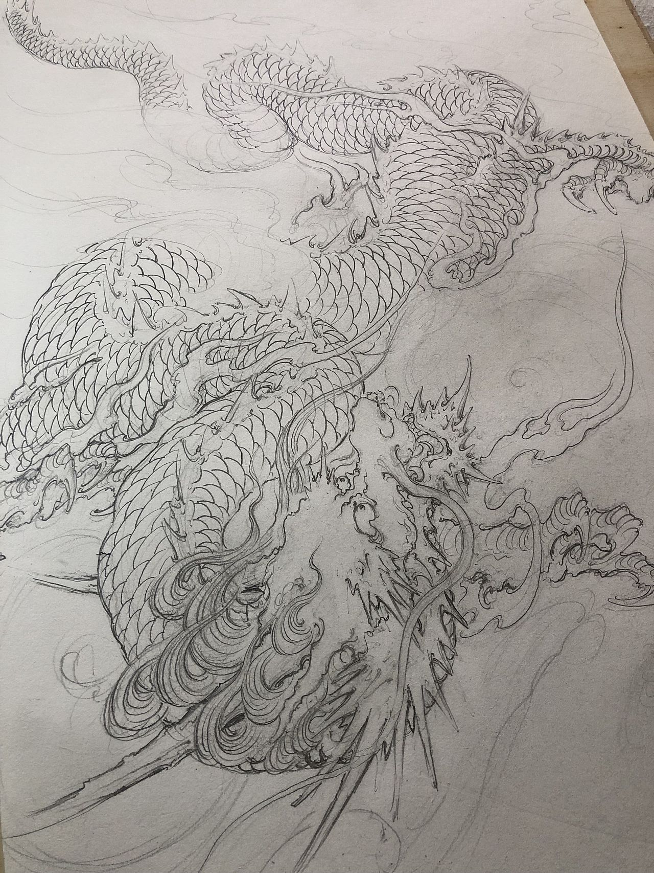 龙的画法——从规划到线条——由龙作品