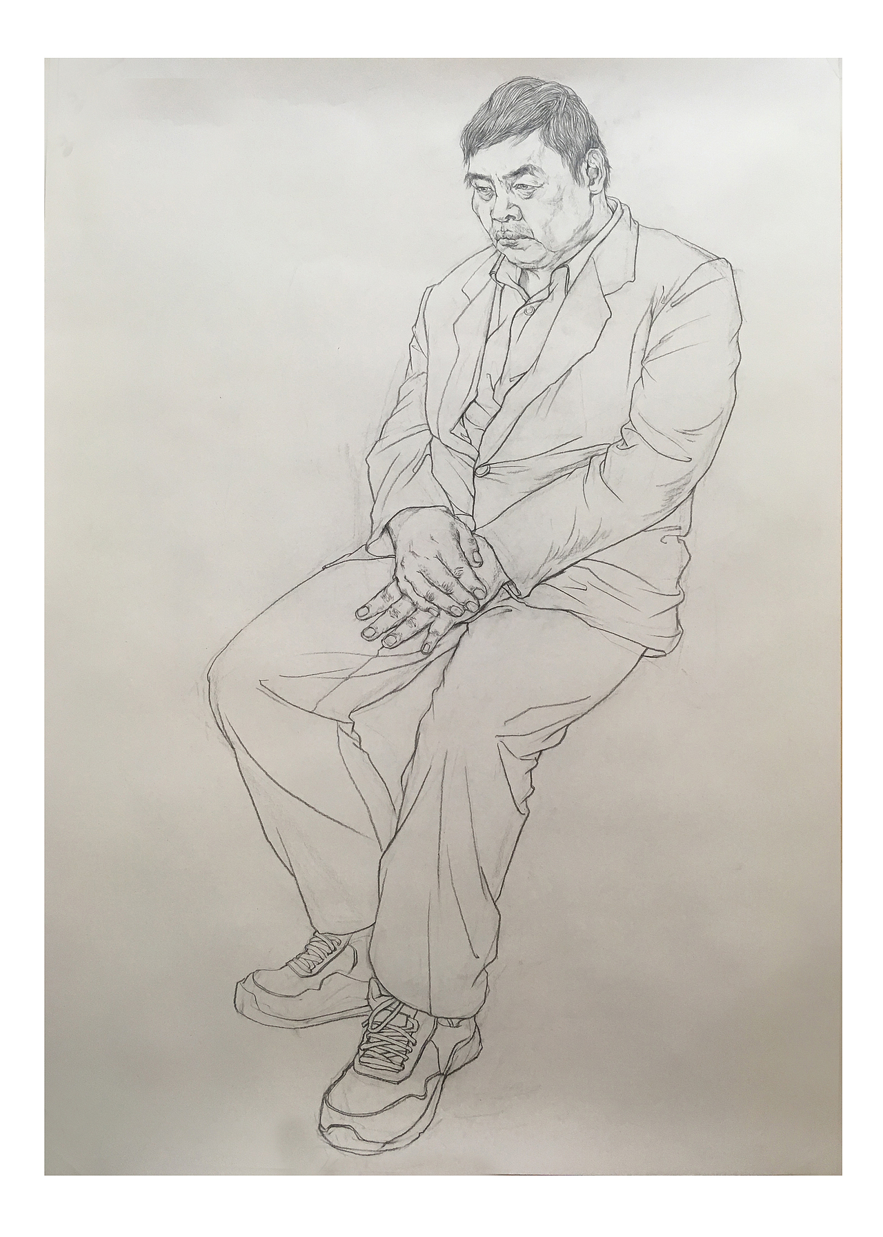 线性素描/人物全身肖像 (全开 4小时 写生)