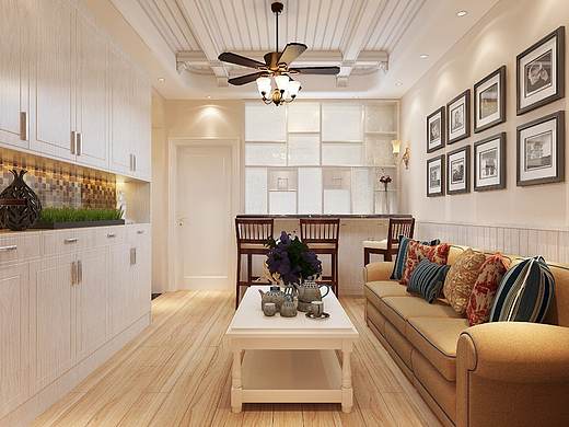 京东家装安阳万和城田园风格装修案例实景图