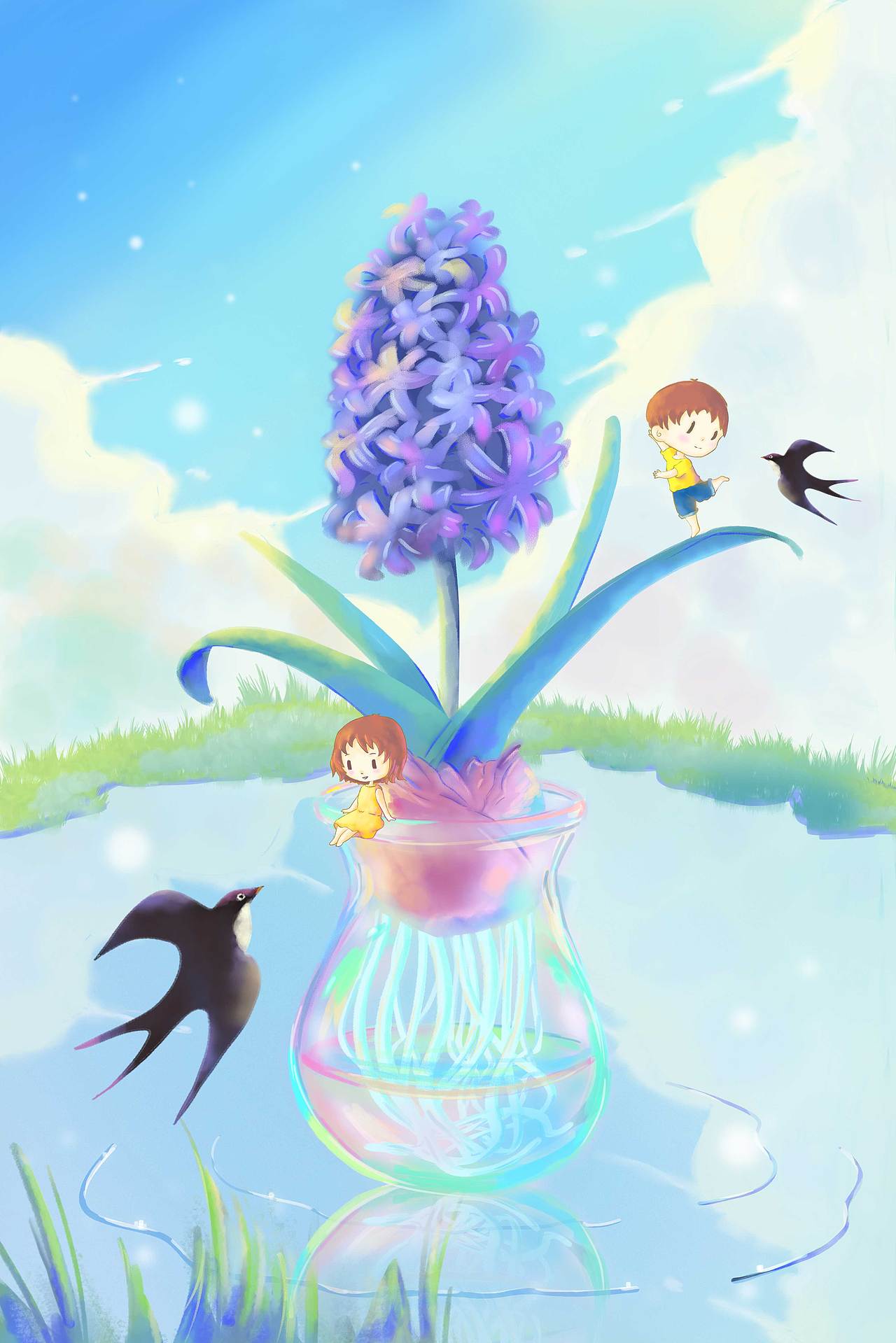 春天里的风信子