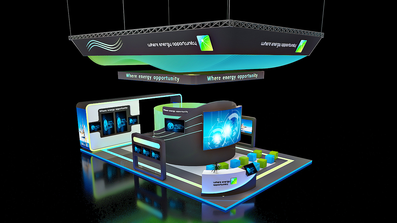 现代展位展厅设计