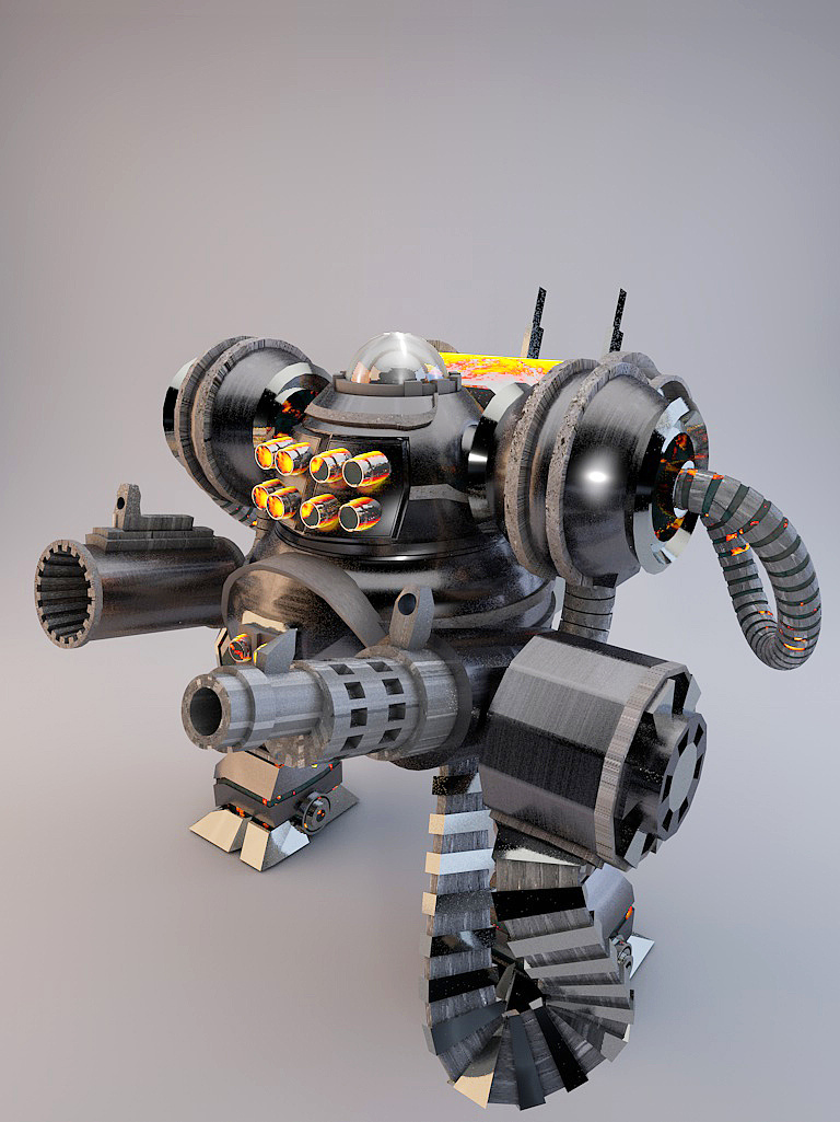 C4D曲面建模练习--步兵机器人