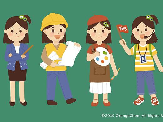 卡通人物和小场景设计